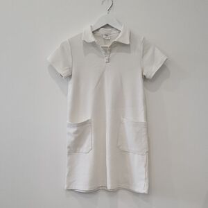 Kids White Polo Dress